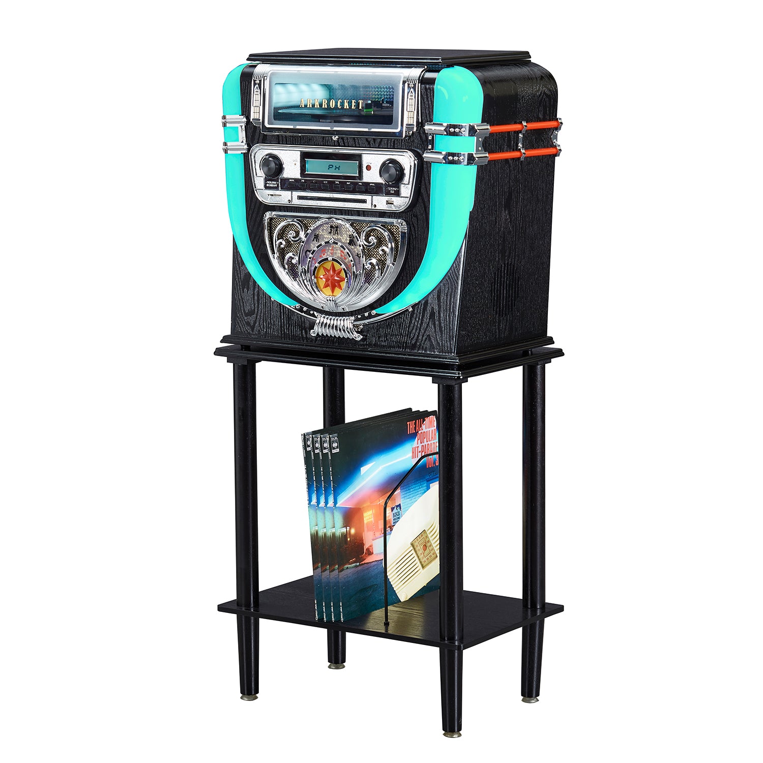 Boston Tabletop Jukebox Record Player Entertainment System