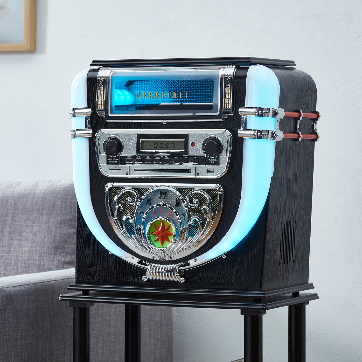 Boston Tabletop Jukebox Record Player Entertainment System