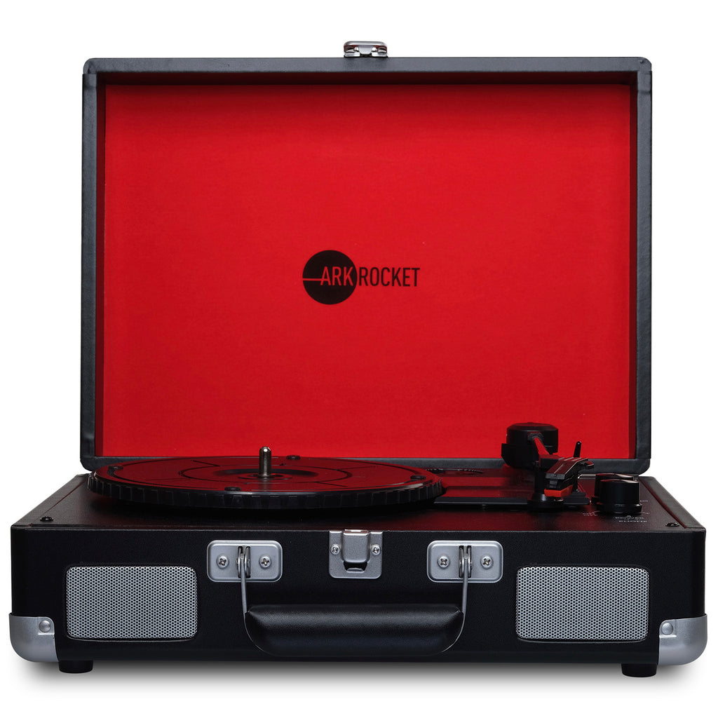 Curiosity III Suitcase Bluetooth Turntable - Black Red