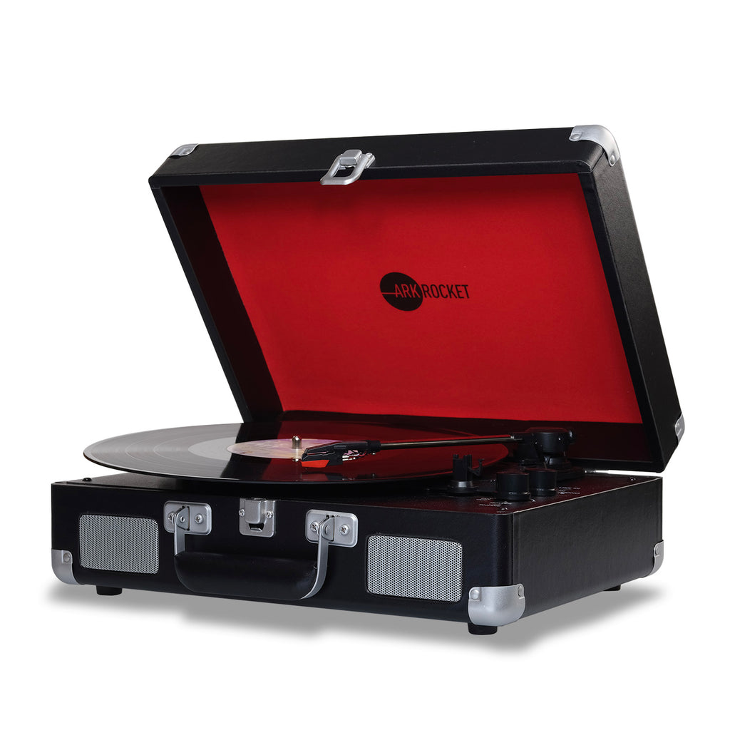 Curiosity III Suitcase Bluetooth Turntable - Black Red