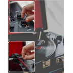 Curiosity III Suitcase Bluetooth Turntable - Black Red