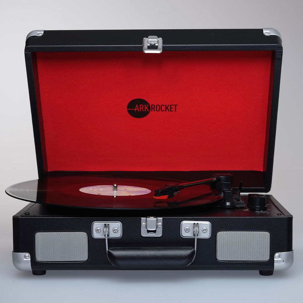 Curiosity III Suitcase Bluetooth Turntable - Black Red