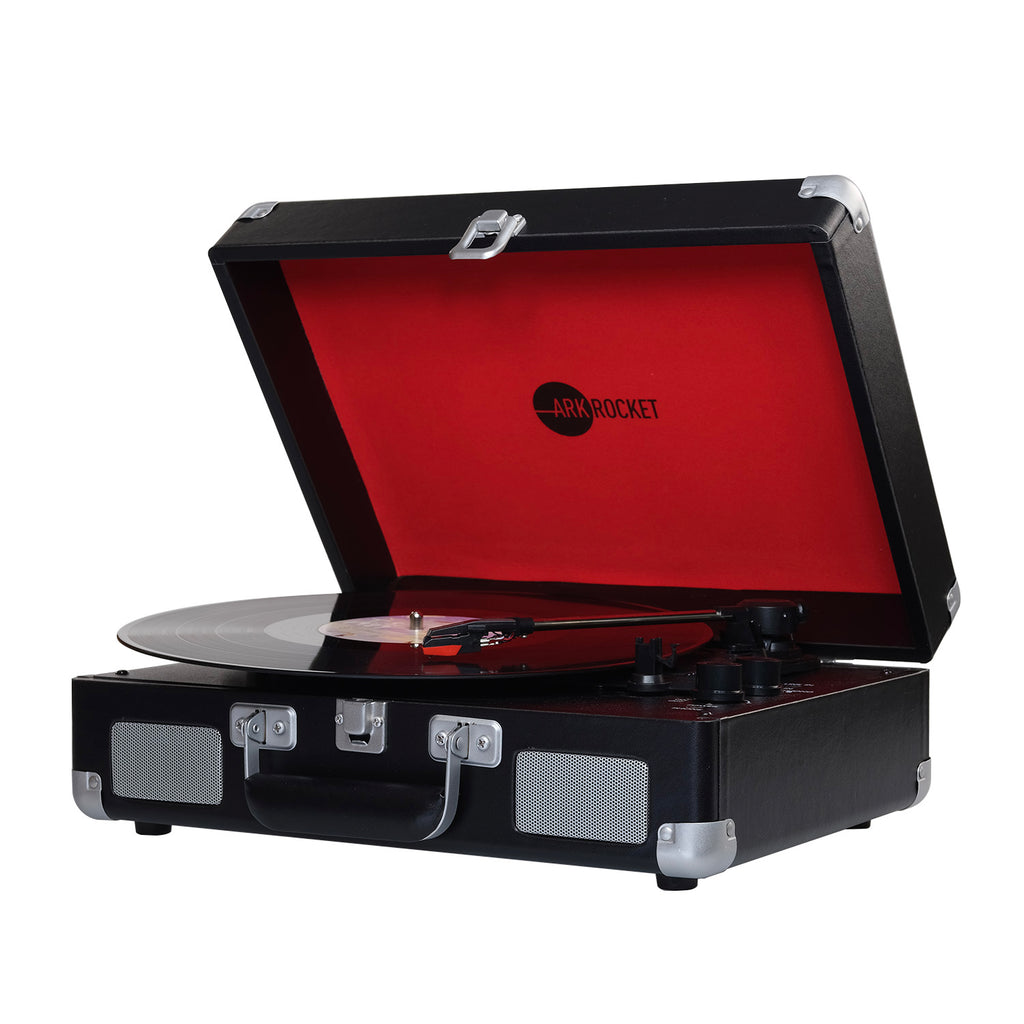 Curiosity III Suitcase Bluetooth Turntable - Black Red