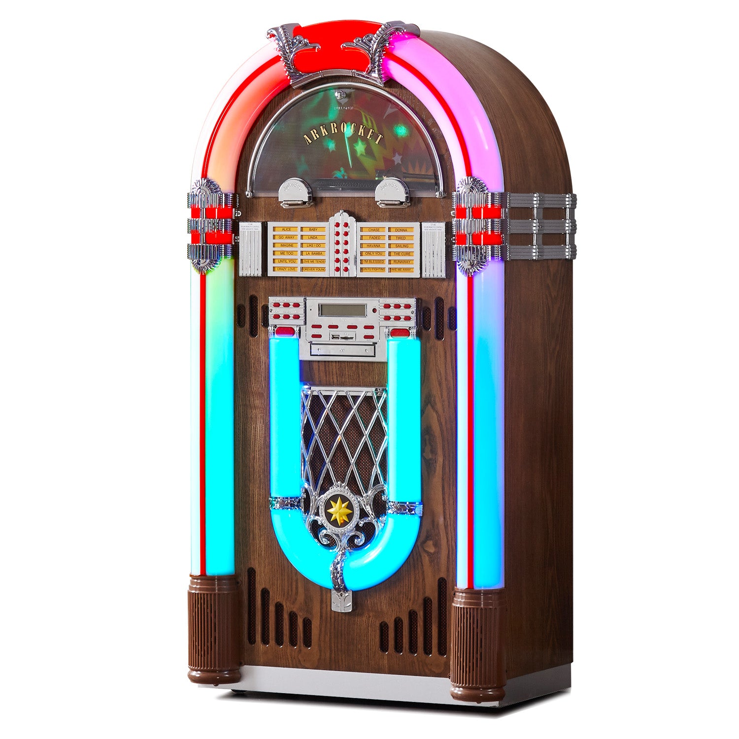 Saturn V Full Size Bluetooth Vinyl Record Jukebox