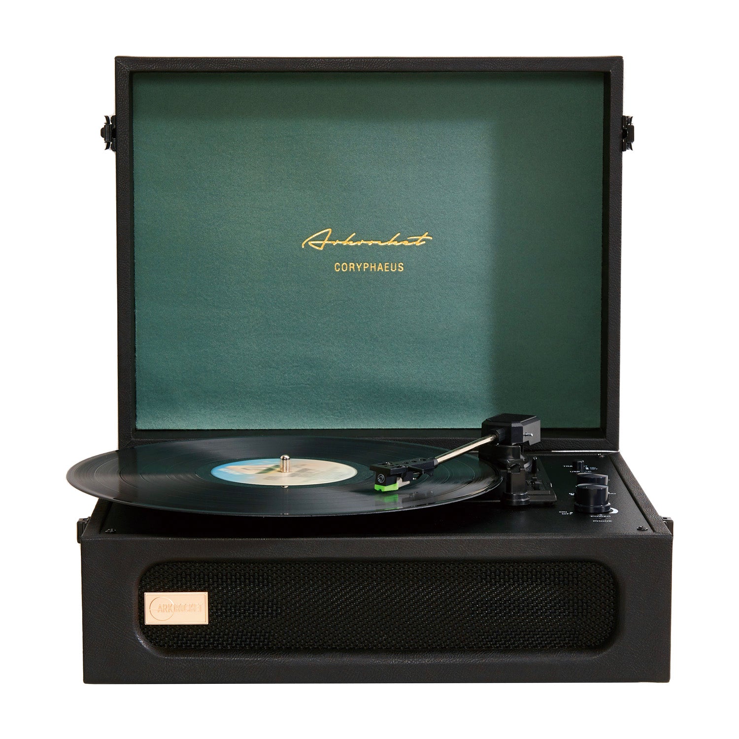 Arkrocket Coryphaeus Bluetooth Turntable (Deluxe Edition - Black Green)