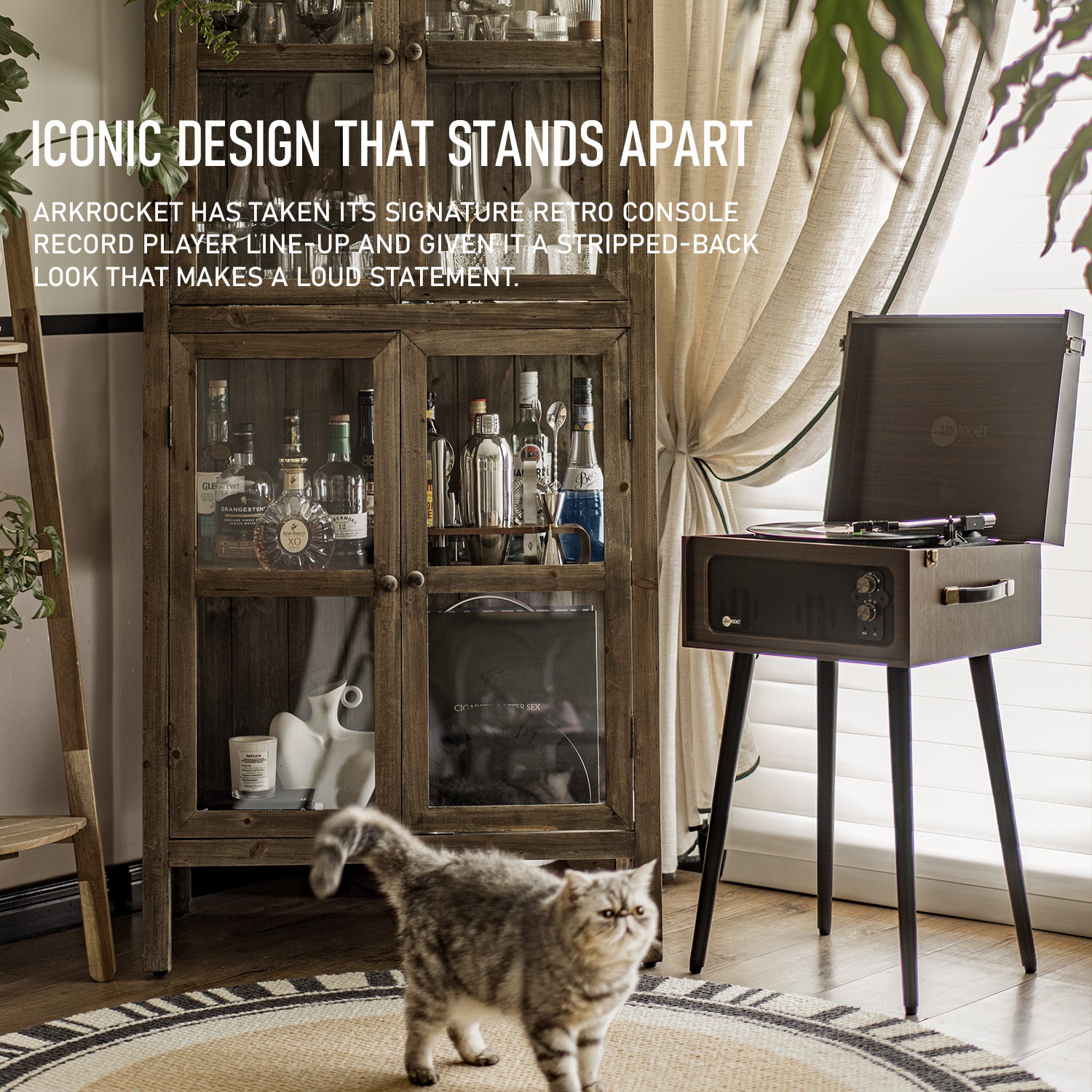 Discovery II Bluetooth Console Record Player - Espresso
