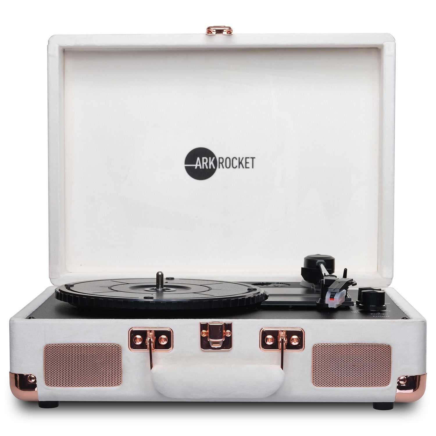 Curiosity III Suitcase Bluetooth Turntable — Cream Velvet — view 1