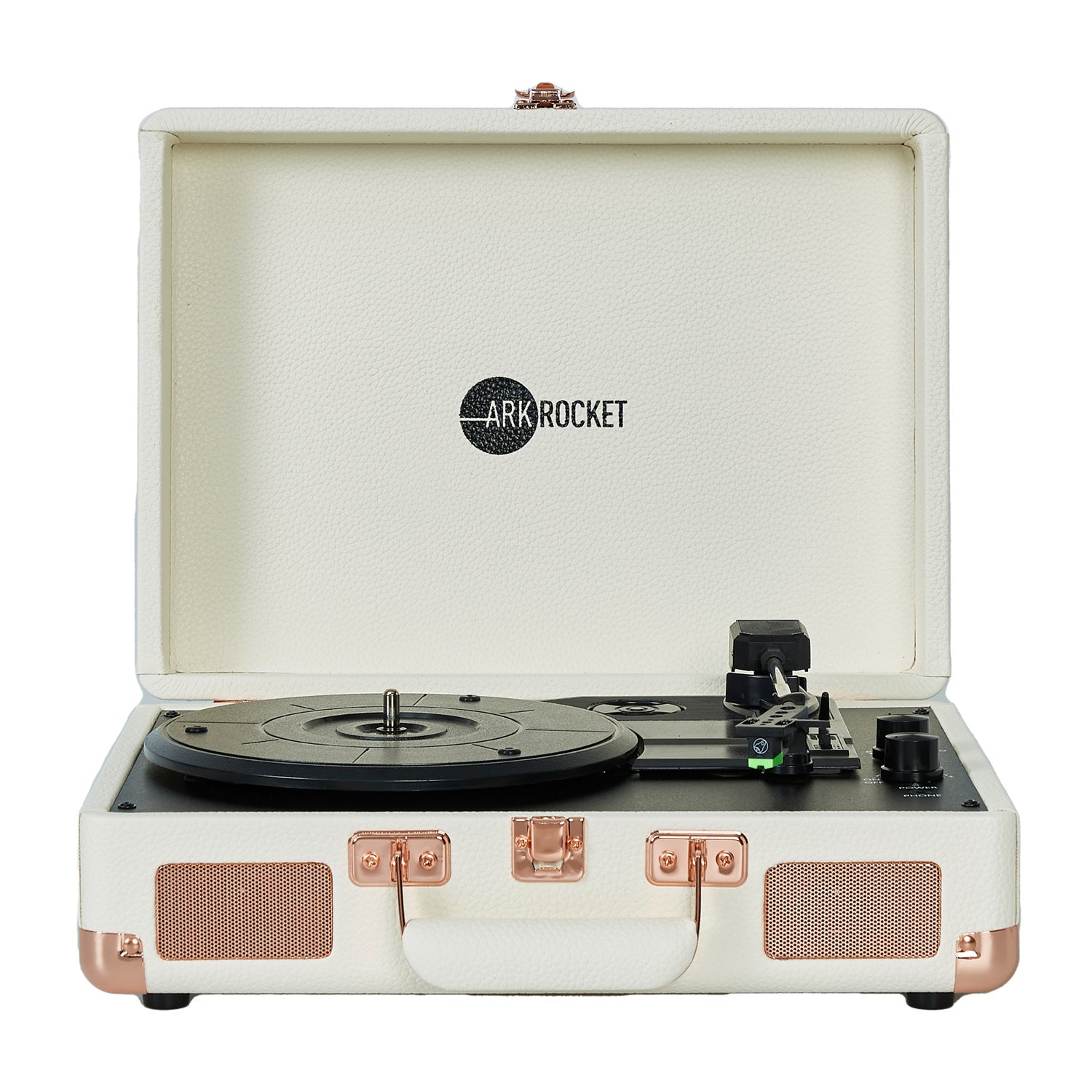 Curiosity III Suitcase Bluetooth Turntable — Cream Rose Gold — view 1