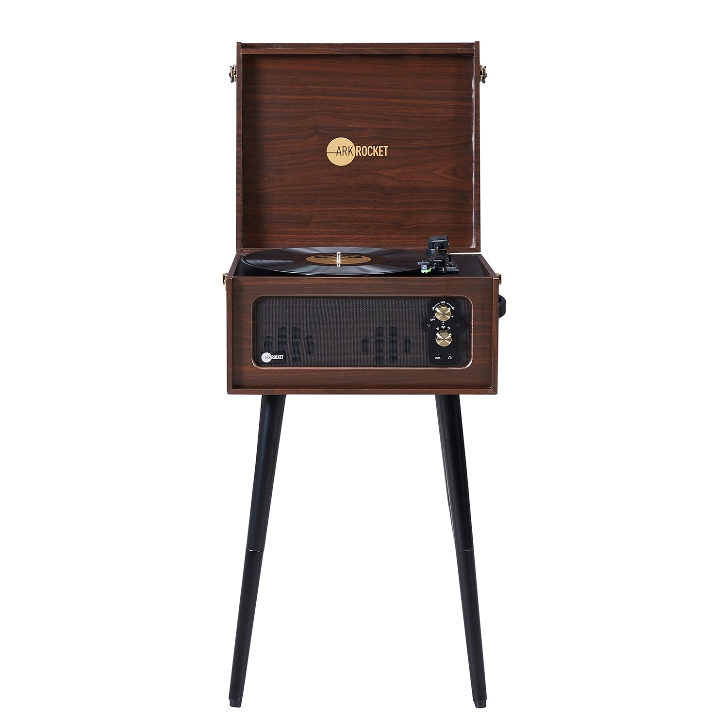Discovery II Bluetooth Record Player Stand — Espresso — view 1